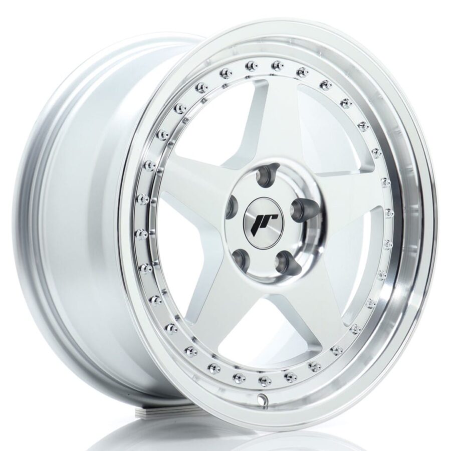 Felg Japan Racing JR6 17x8 ET35 5x112 Sølv maskinert ansikt