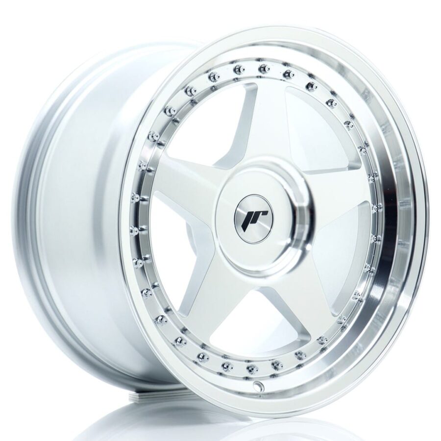 Felg Japan Racing JR6 17x9 ET20-35 BLANK Sølv maskinert front