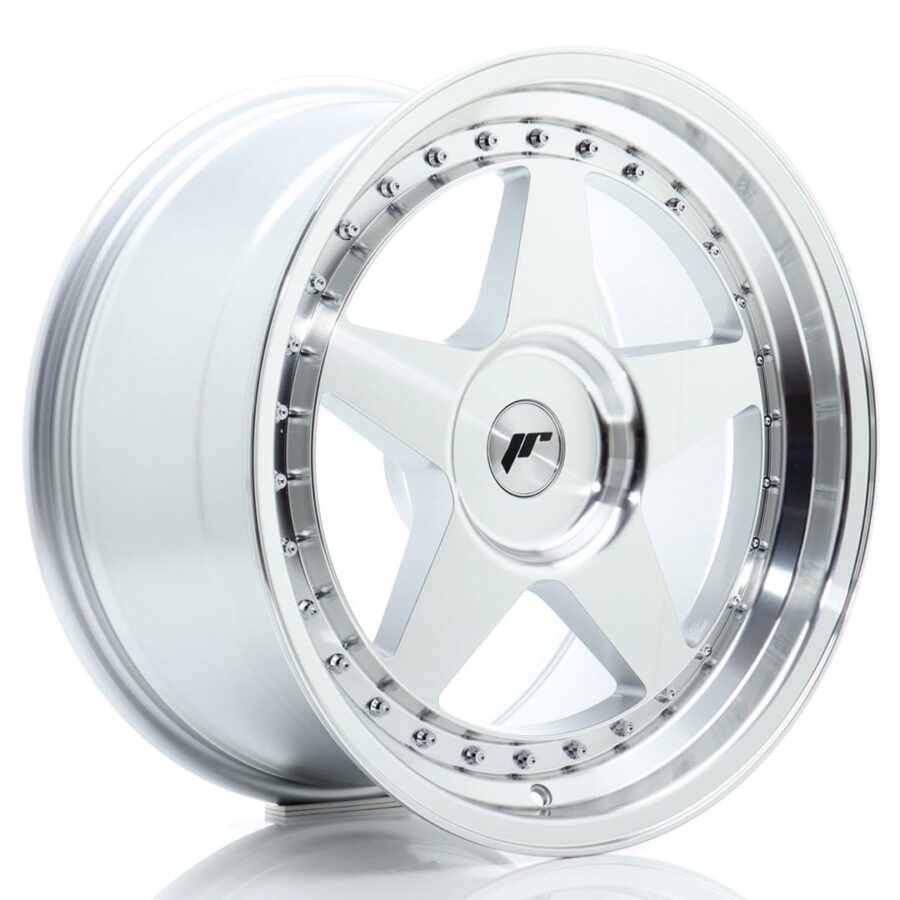 Felg Japan Racing JR6 18x9 ET20-35 BLANK Sølv bearbeidet front