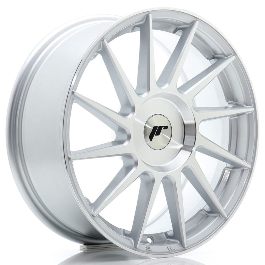 Felg Japan Racing JR22 17x7 ET20-40 BLANK Sølv maskinert front