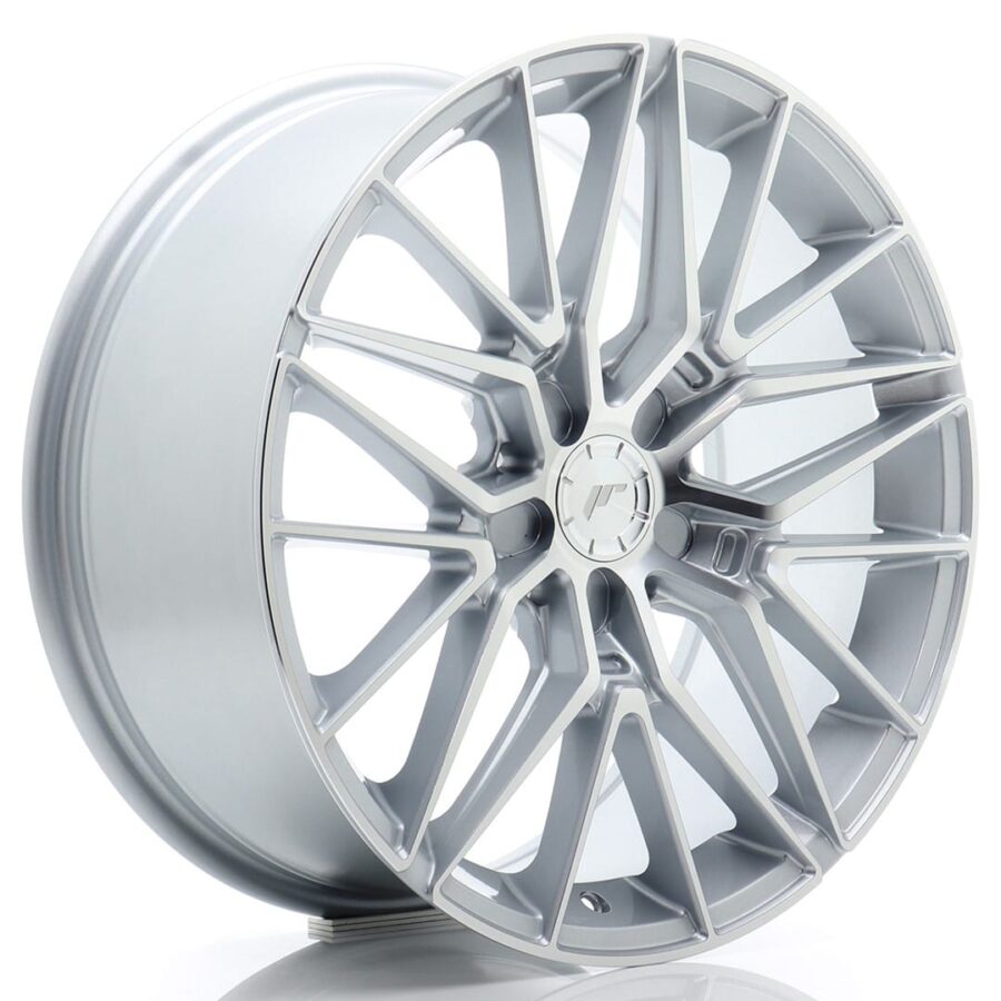 Felg Japan Racing JR38 18x8 ET20-45 5H BLANK Sølvbearbeidet front
