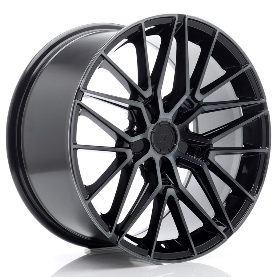 Felg Japan Racing JR38 18x9 ET20-45 5H BLANK Svart maskinbearbeidet med tonet front