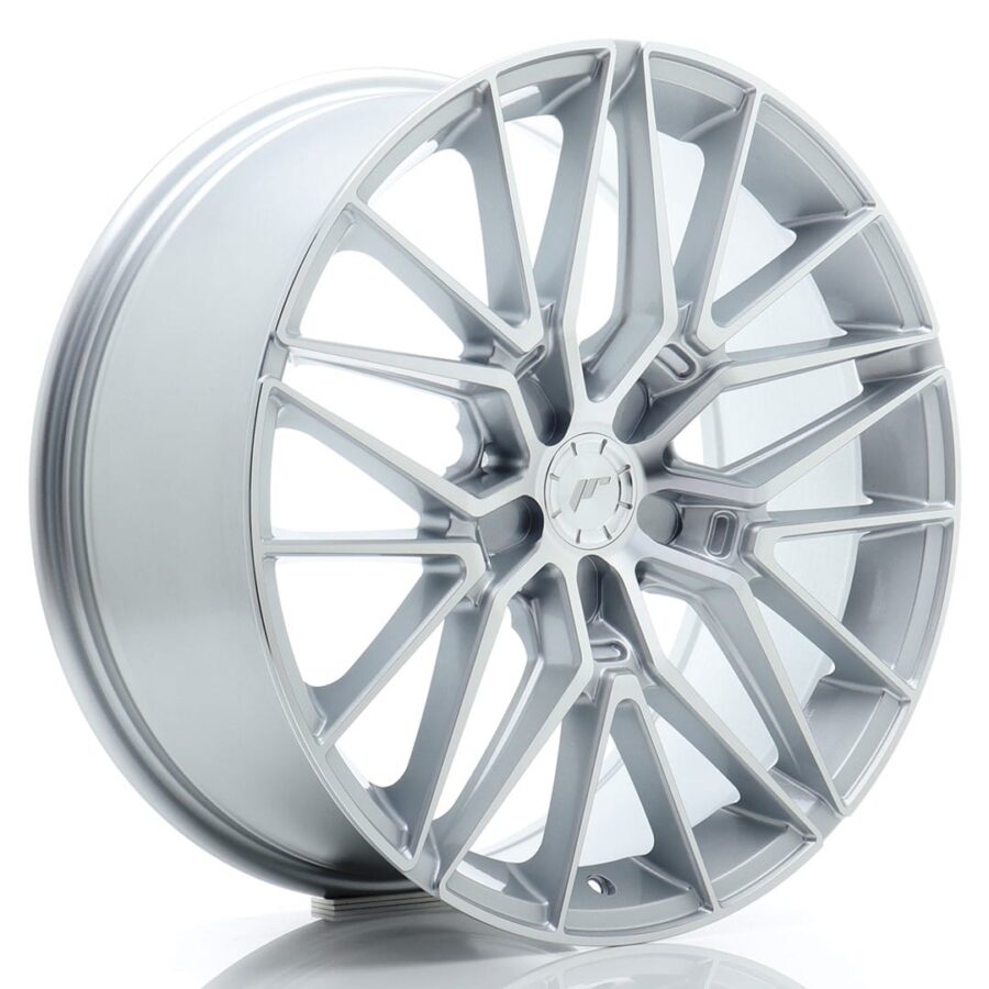 Felg Japan Racing JR38 19x8 ET20-40 5H BLANK Sølvbearbeidet front