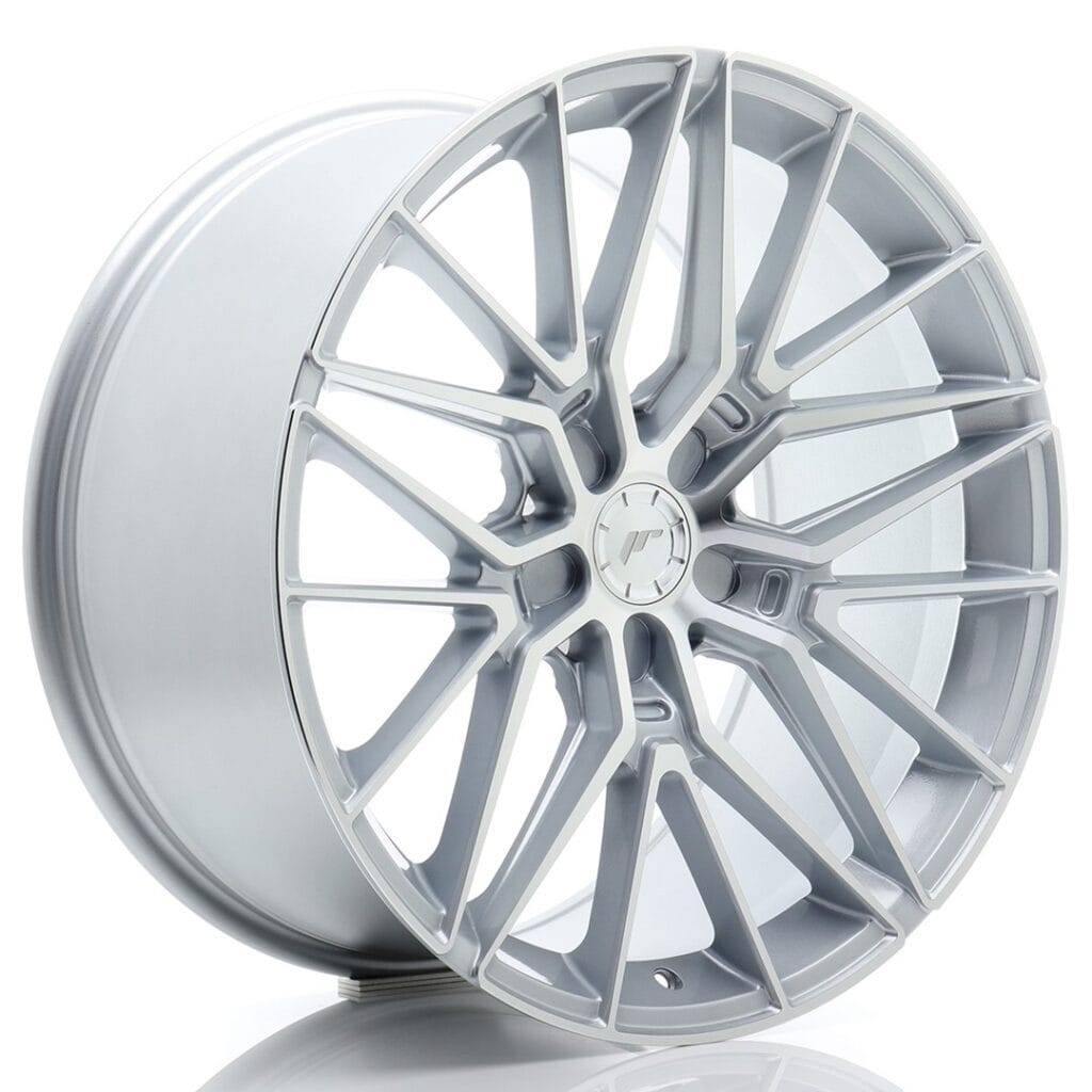 Felg Japan Racing JR38 20x10 ET20-48 5H BLANK Sølvbearbeidet front