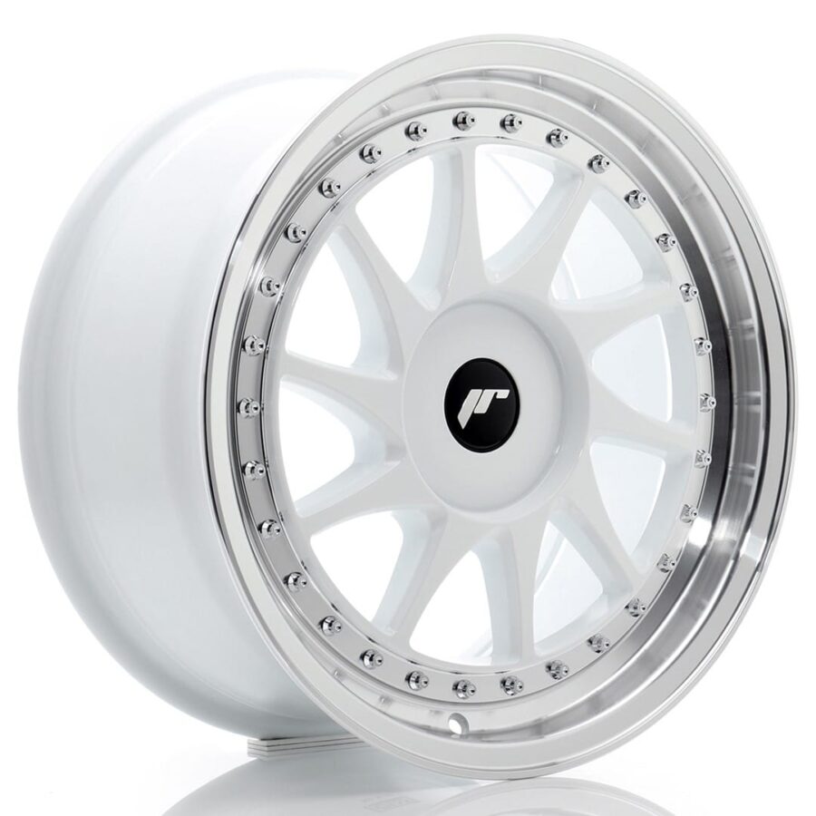Felg Japan Racing JR26 17x8 ET20-35 BLANK Hvit med bearbeidet leppe