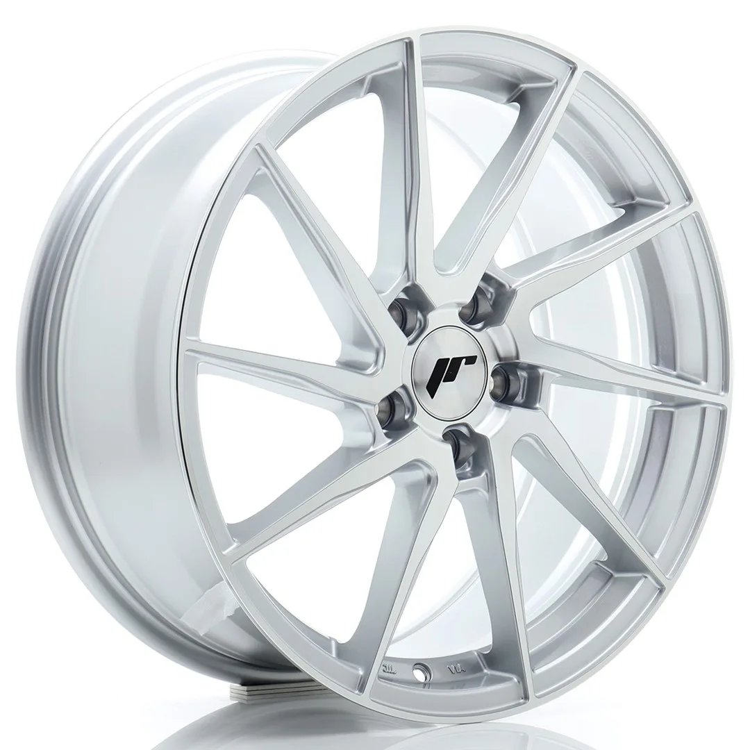 Felg Japan Racing JR36 18x8 ET45 5x112 Sølv maskinert ansikt