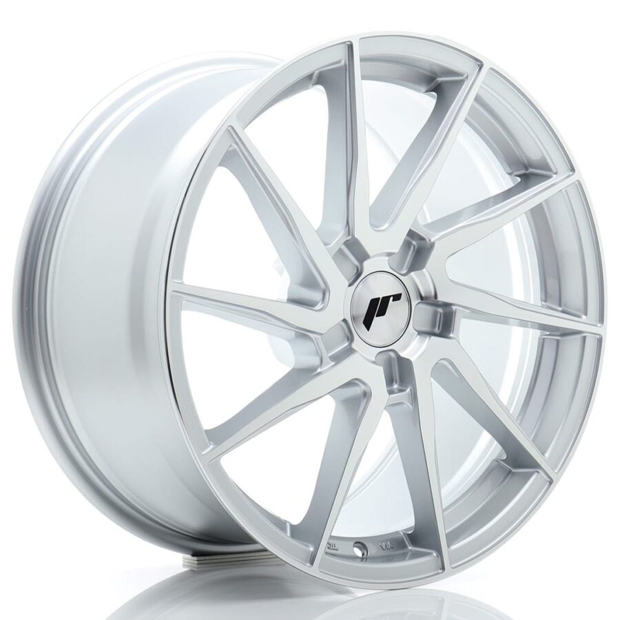 Felg Japan Racing JR36 18x9 ET20-50 5H BLANK Sølvbearbeidet front