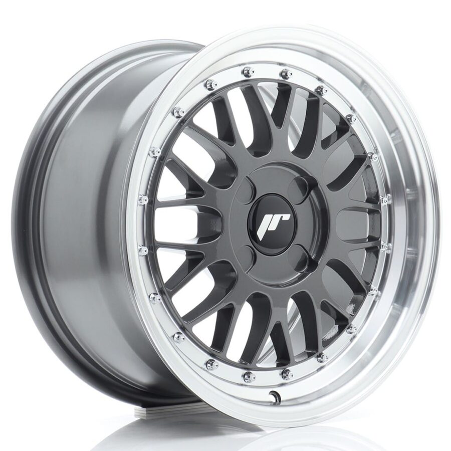 Felg Japan Racing JR23 16x8 ET20-45 4H BLANK Hyper Grey med Machined Lip