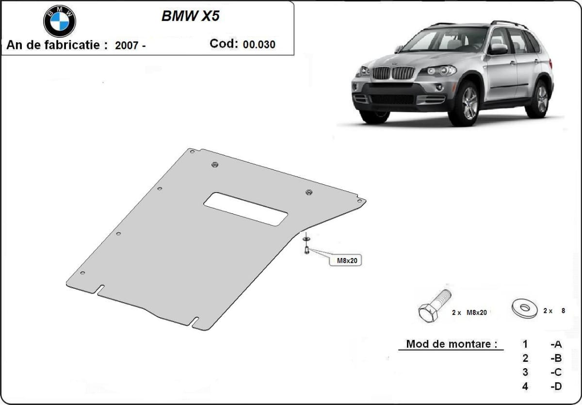 Stål Girkassedeksel BMW X5 2007-2013 - Bilde 2