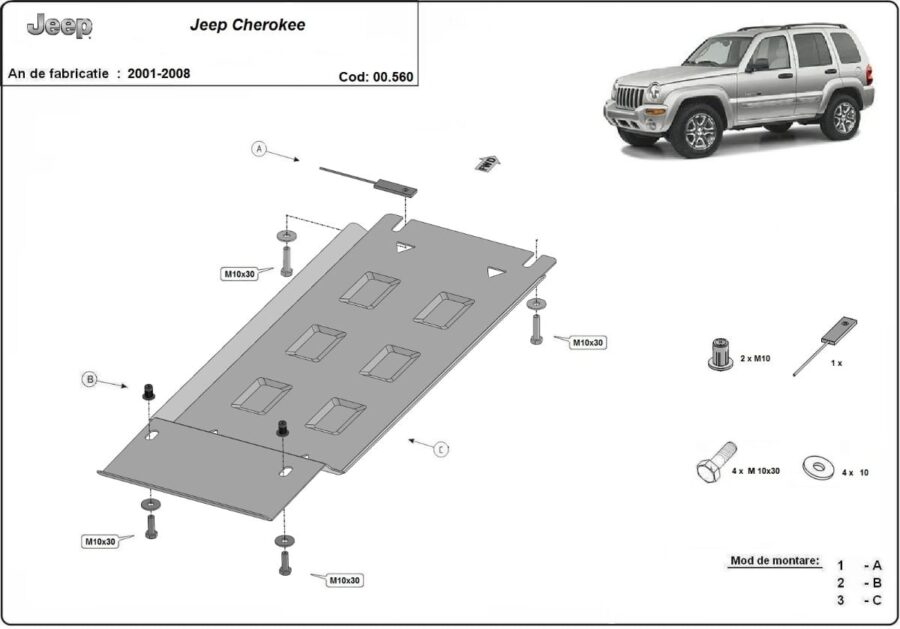 Stål Girkassedeksel Jeep Cherokee - KJ 2001-2008 – bilde 2 av 6
