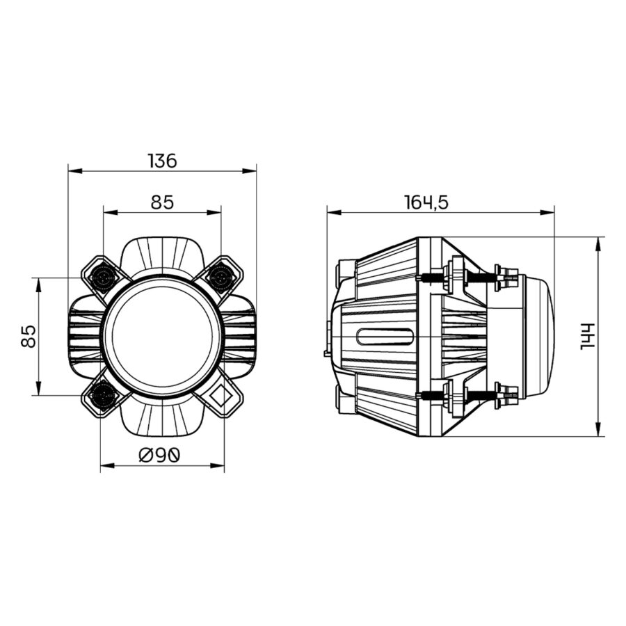 Frontlykt Bi-LED 90mm – OE Industry Next_Horizon – bilde 2 av 2