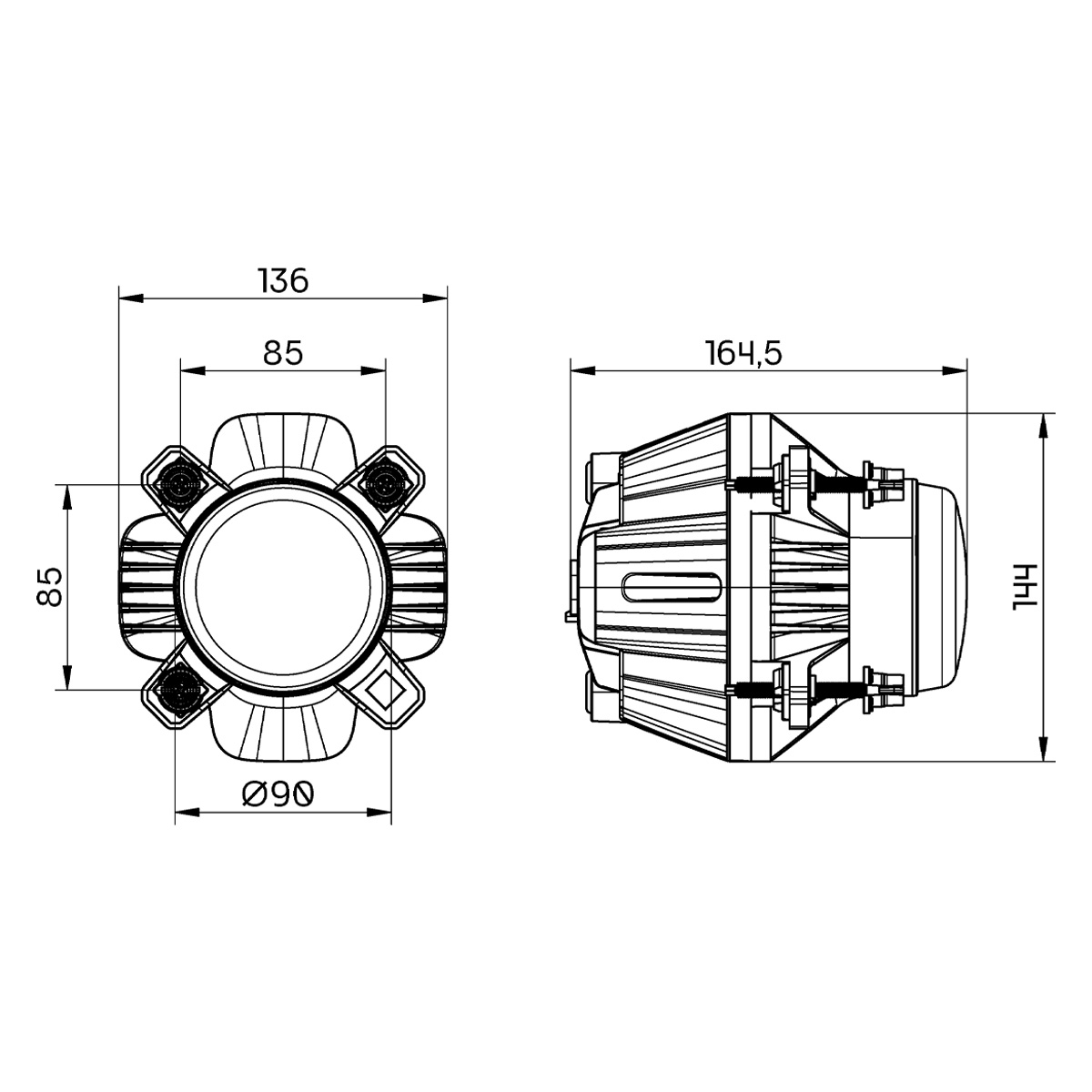 Frontlykt Bi-LED 90mm – OE Industry Next_Horizon 3 Funksjoner - Bilde 2