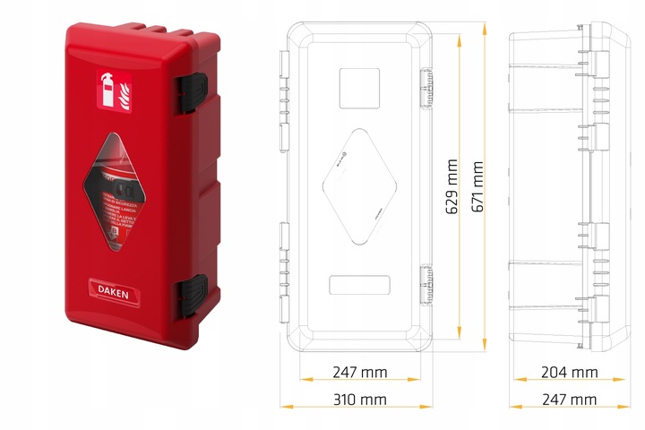 Brannslukkerskrin - Daken Regon 6KG - Bilde 2