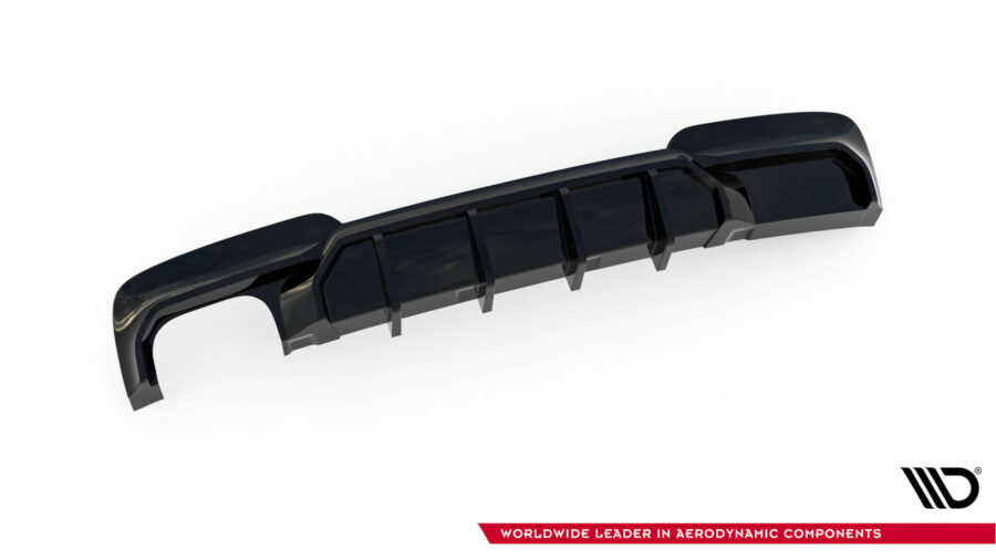 Diffuser V.2 BMW 5 M-Pack F10 / F11 (Versjon med dobbelt eksosanlegg på den ene siden) – bilde 4 av 6