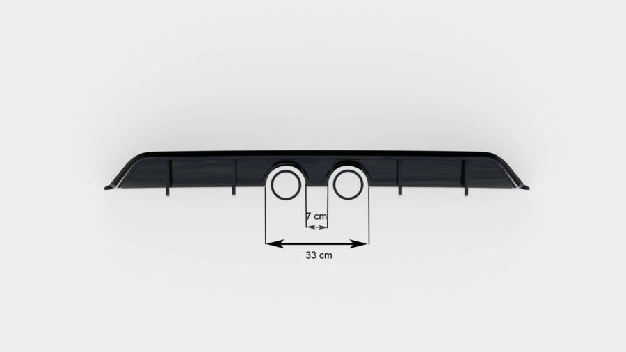Diffuser V.2 Volkswagen Scirocco Mk3 (Wydech R32) – bilde 6 av 8