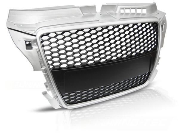 Grill Audi A3 (8P) SPORT 04.08-07.12 Sport Sølv/Svart