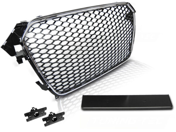 Grill Audi A4 (B8) 11.11-15 Sport Krom/Svart