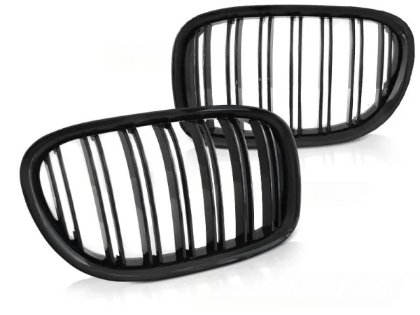 Grill BMW F01 09-15 Double Bar Blank Svart