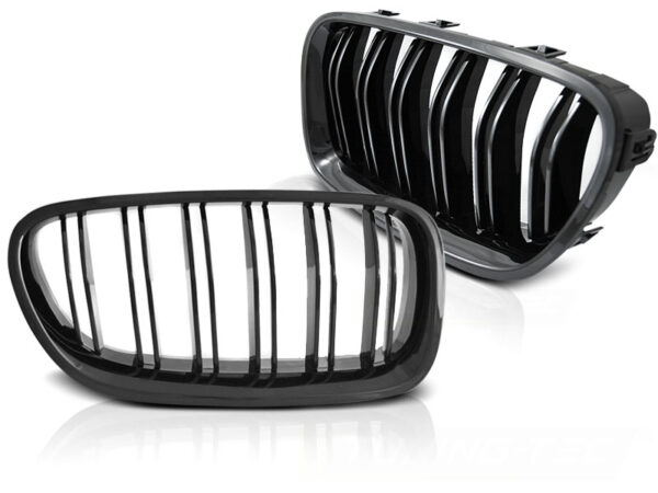 Grill BMW F10/F11 10-16 M-Sport Look Double Bar Blank Svart