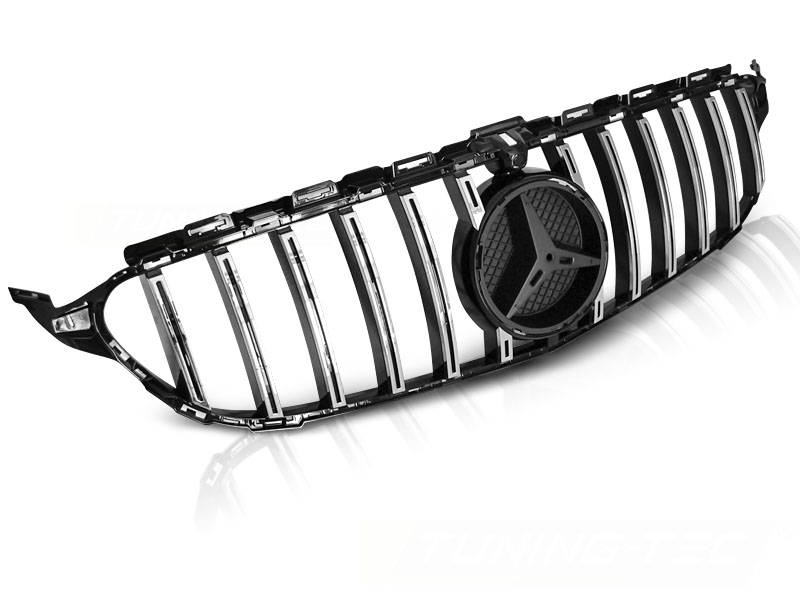 Grill Mercedes W205 14-18 Sport Blank Black Chrome