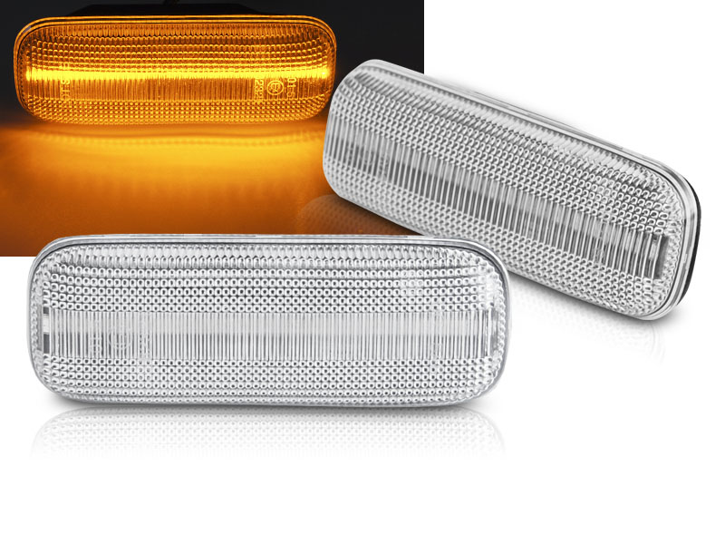 Blinklys Mercedes ML W163 98-05 White Led Seq