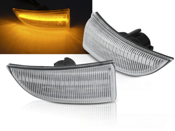 Blinklys I Speilet Renault Scenic III / Megane III White Led Seq – bilde 1 av 2