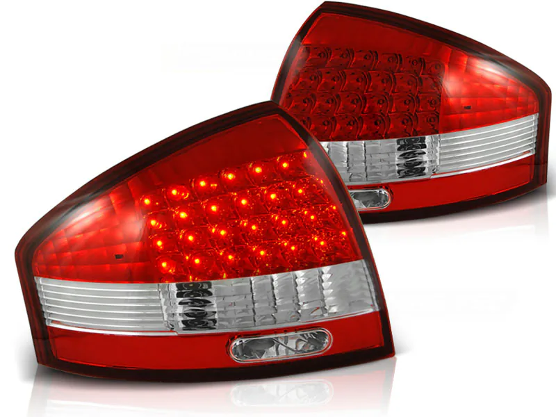 Baklykter Audi A6 97-04 Led Red White - Bilde 2