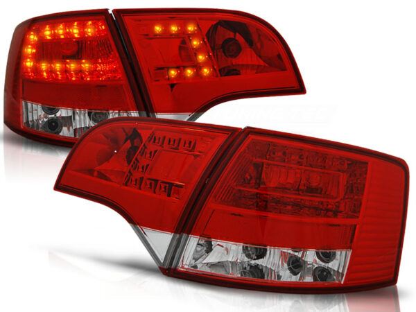 Baklykter Audi A4 B7 11.04-03.08 Avant LED Rød/Hvit