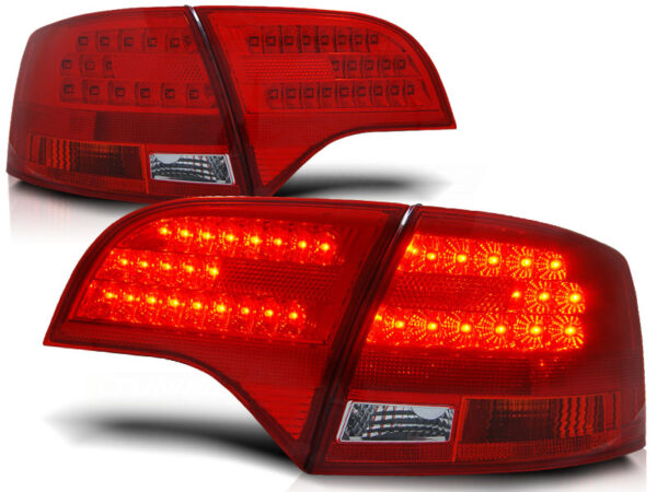 Baklykter Audi A4 B7 11.04-03.08 Avant LED Rød/Hvit – bilde 2 av 2