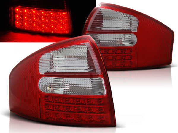Baklykter Audi A6 05.97-05.04 Sedan LED Rød/Hvit – bilde 1 av 2