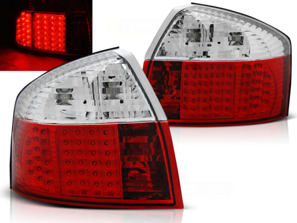Baklykter Audi A4 10.00-10.04 Sedan LED Rød/Hvit – bilde 1 av 2