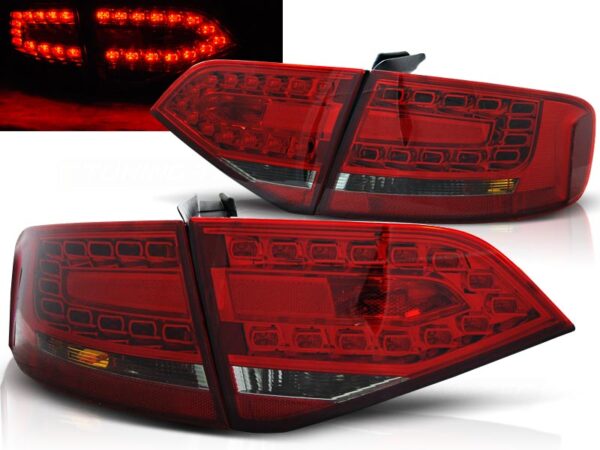 Baklykter Audi A4 B8 08-11 Sedan LED Rød/Røykfarget – for original LED – bilde 1 av 2