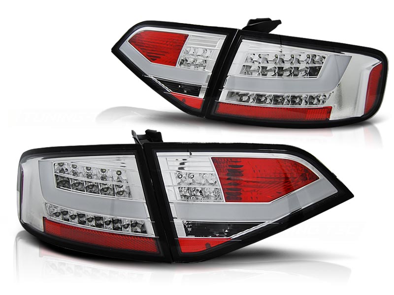 Baklykter Audi A4 B8 08-11 Sedan Led Chrome - Bilde 2