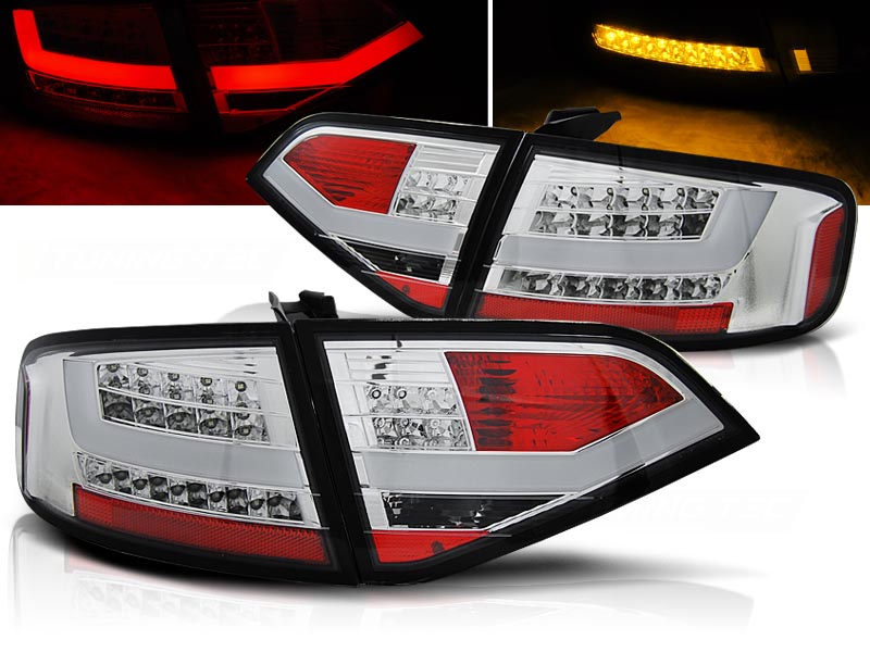 Baklykter Audi A4 B8 08-11 Sedan Led Chrome