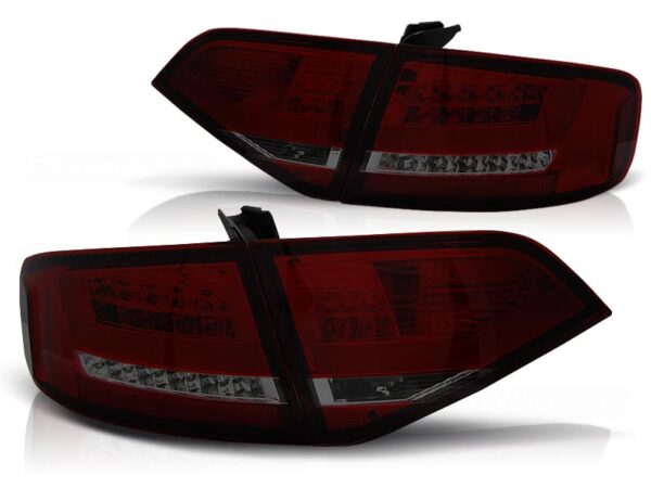 Baklykter Audi A4 B8 08-11 Sedan LED Bar Rød/Røykfarget – for original LED – bilde 2 av 2