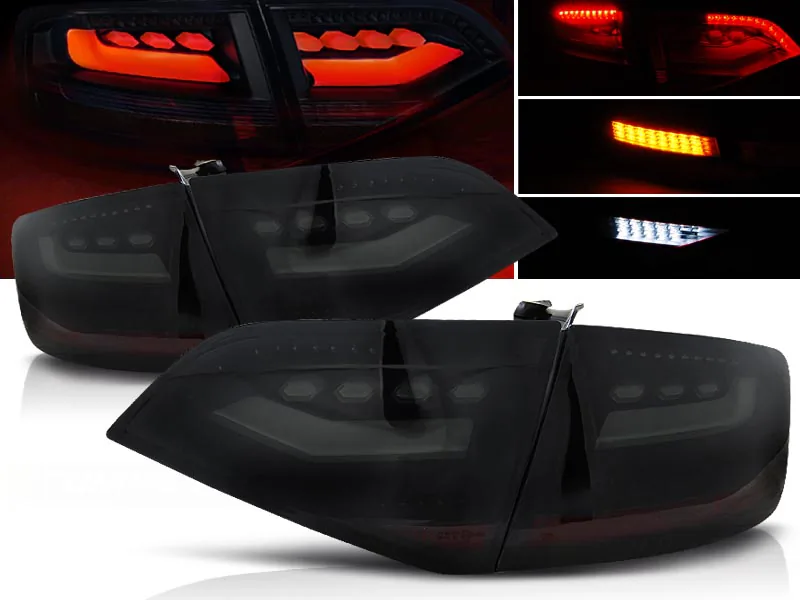 Baklykter Audi A4 B8 08-11 Sedan Led Smoke Black
