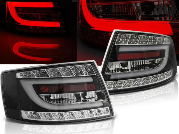Baklykter Audi A6 C6 Sedan 04-.04-08 6PIN LED Bar Svart – 6-pin – bilde 1 av 2