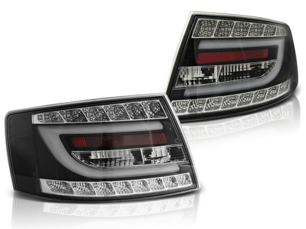 Baklykter Audi A6 C6 Sedan 04-.04-08 7PIN LED Bar Svart – for original LED – 7-pin