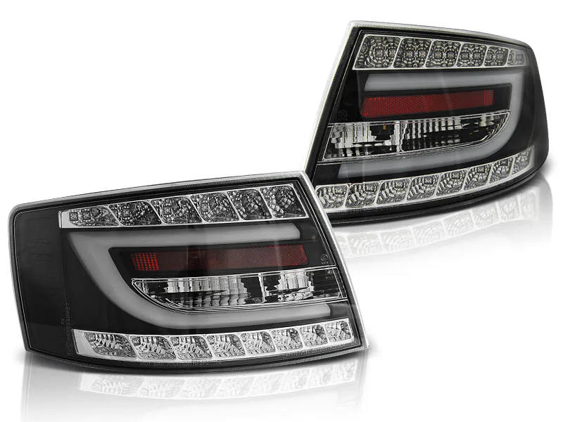 Baklykter Audi A6 C6 Sedan 04.04-08 7pin Led Black
