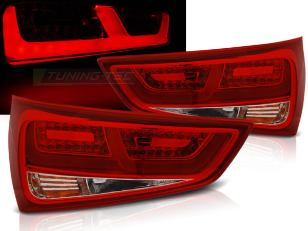 Baklykter . Audi A1 2010-12.2014 LED Bar Rød/Hvit – for original pæretype – bilde 1 av 2