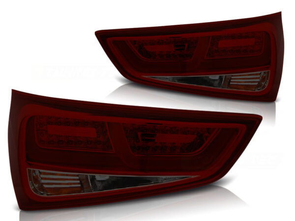 Baklykter Audi A1 2010-12.2014 LED Bar Rød/Røykfarget – for original pæretype – bilde 2 av 2