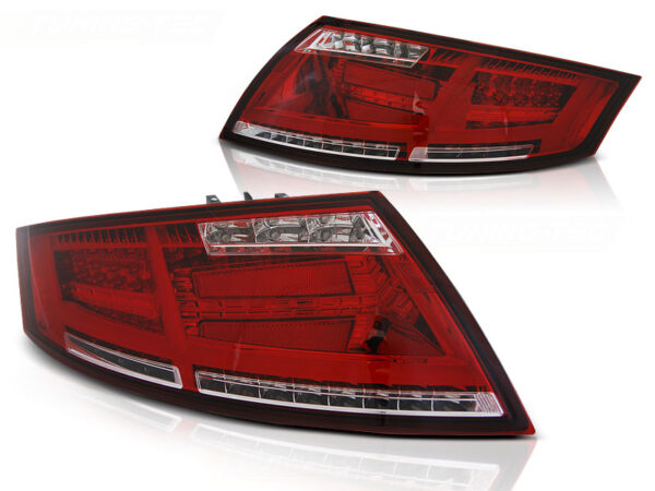 Baklykter WHIE Audi TT 04.06-02.14 LED Bar SEQ Rød – bilde 2 av 2