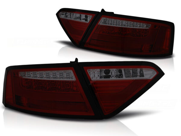 Baklykter Audi A5 07-06.11 Coupé, Cabrio, Sportback LED Bar Rød/Røykfarget – for original LED – bilde 2 av 2