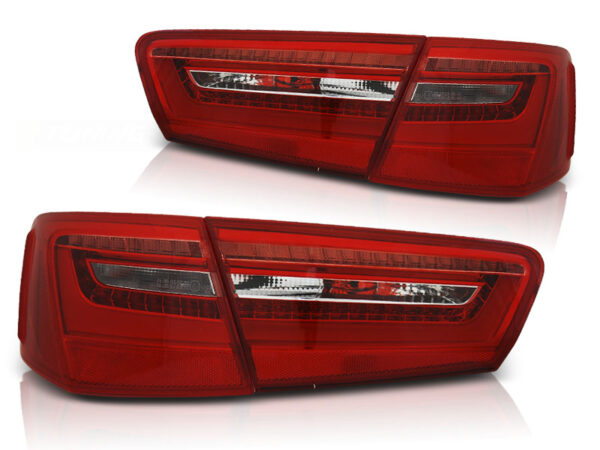 Baklykter Audi A6 C7 11-10.14 Sedan LED Bar Rød/Hvit – bilde 2 av 2