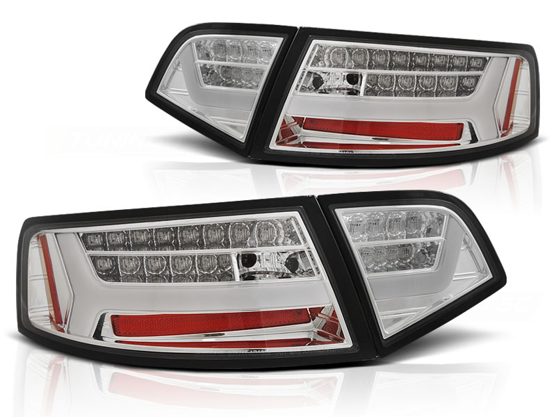 Baklykter Audi A6 08-11 Sedan Led Bar Chrome Seq - Bilde 2