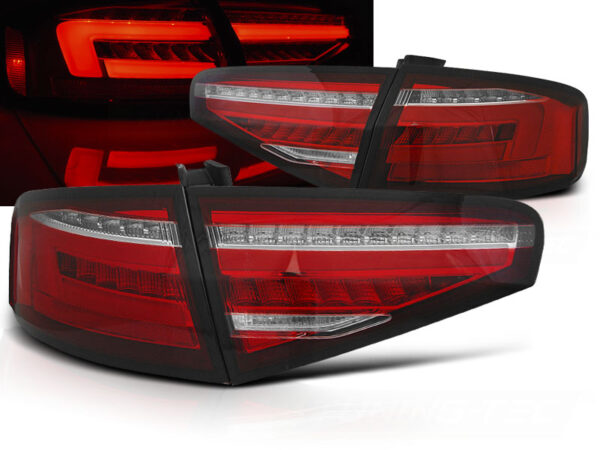 Baklykter WHIE Audi A4 B8 12-15 Sedan OEM LED Bar SEQ Rød – for original LED – bilde 1 av 2