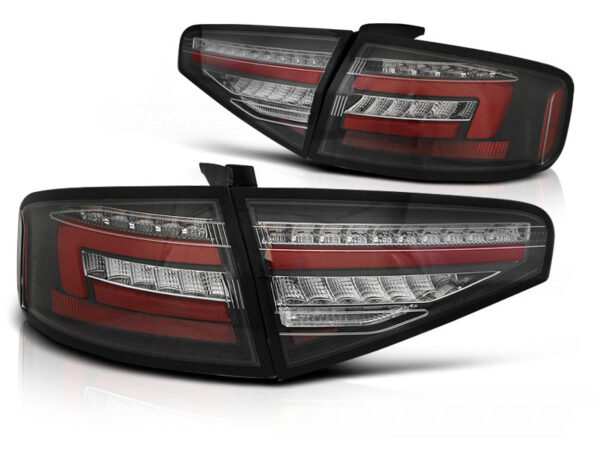 Baklykter Audi A4 B8 12-15 Sedan OEM LED Bar SEQ Svart – for original LED – bilde 2 av 2