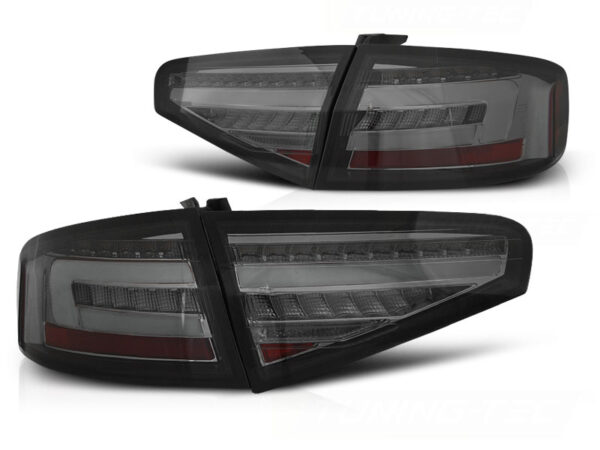 Baklykter Audi A4 B8 12-15 Sedan OEM BULB LED Bar SEQ Røykfarget – for original pæretype – bilde 2 av 2