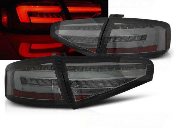 Baklykter Audi A4 B8 12-15 Sedan OEM BULB LED Bar SEQ Røykfarget – for original pæretype – bilde 1 av 2