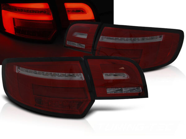 Baklykter Audi A3 8P 5D 03-08 5D Sportback LED Bar SEQ Rød/Røykfarget – bilde 1 av 2